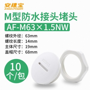 白色 M63*1.5塞头+螺母 10套/包