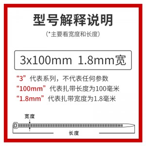 安捷宝 塑料电线捆绑束线带固定器卡扣强力扎线带自锁式尼龙扎带